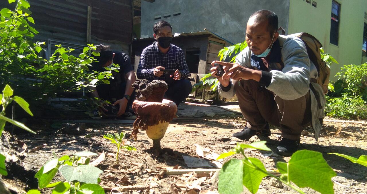 Bunga Bangkai Tumbuh Diperkarangan Rumah Warga