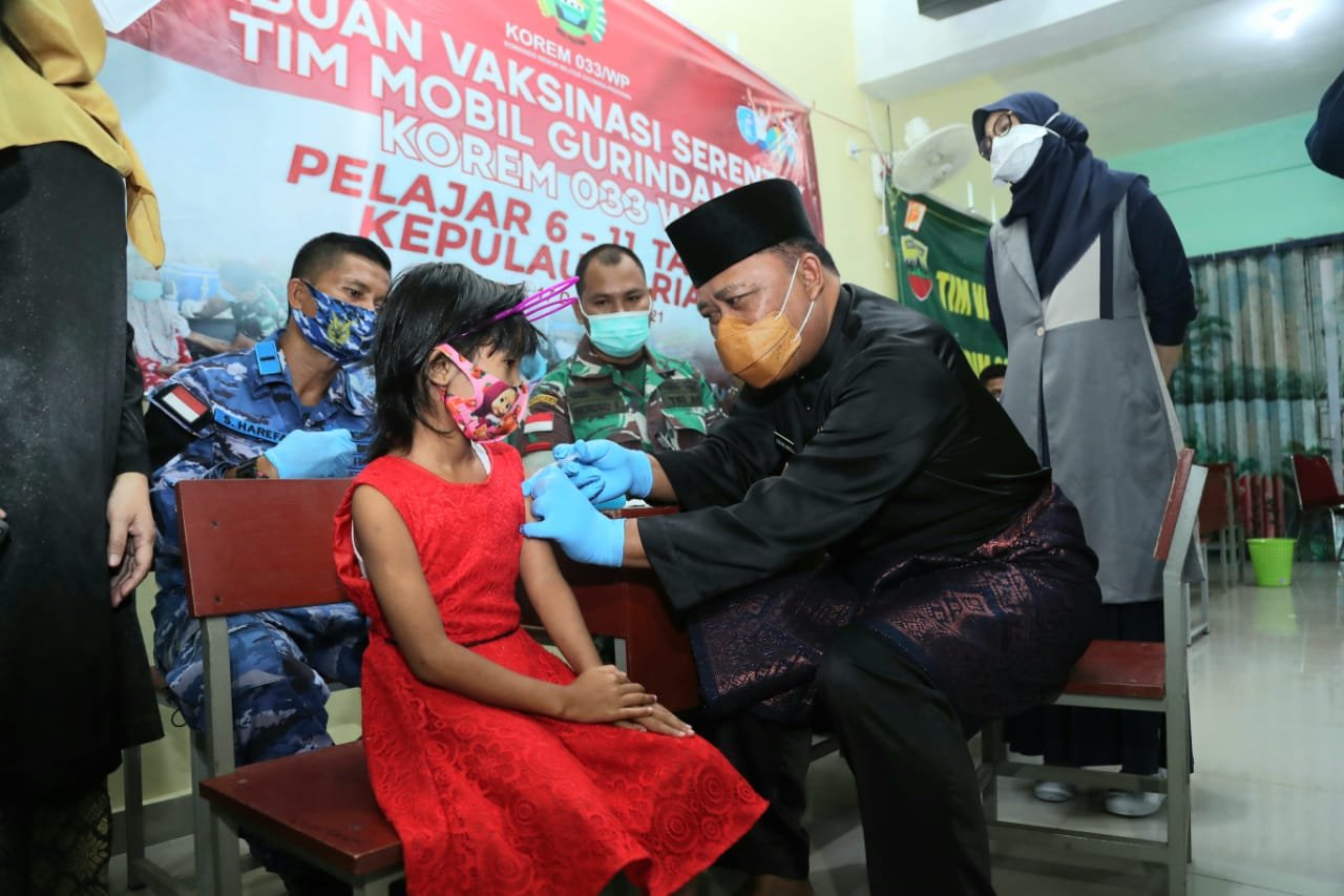 Vaksinasi Usia 6-11 Tahun di Tanjungpinang Sasar 24.831 Anak