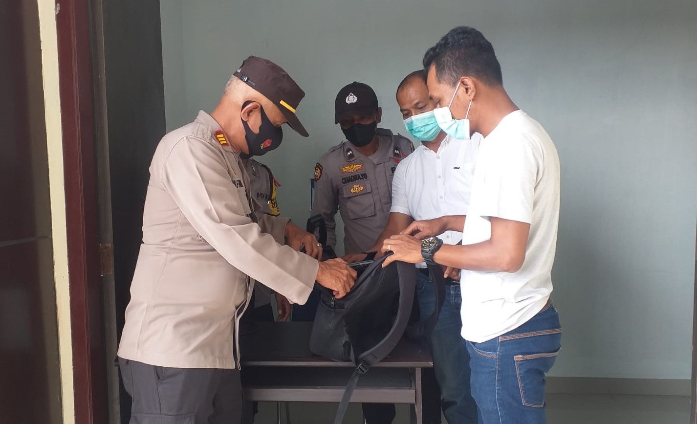 Puluhan Personel Gabungan Amankan Sidang Perdana Apri Sujadi