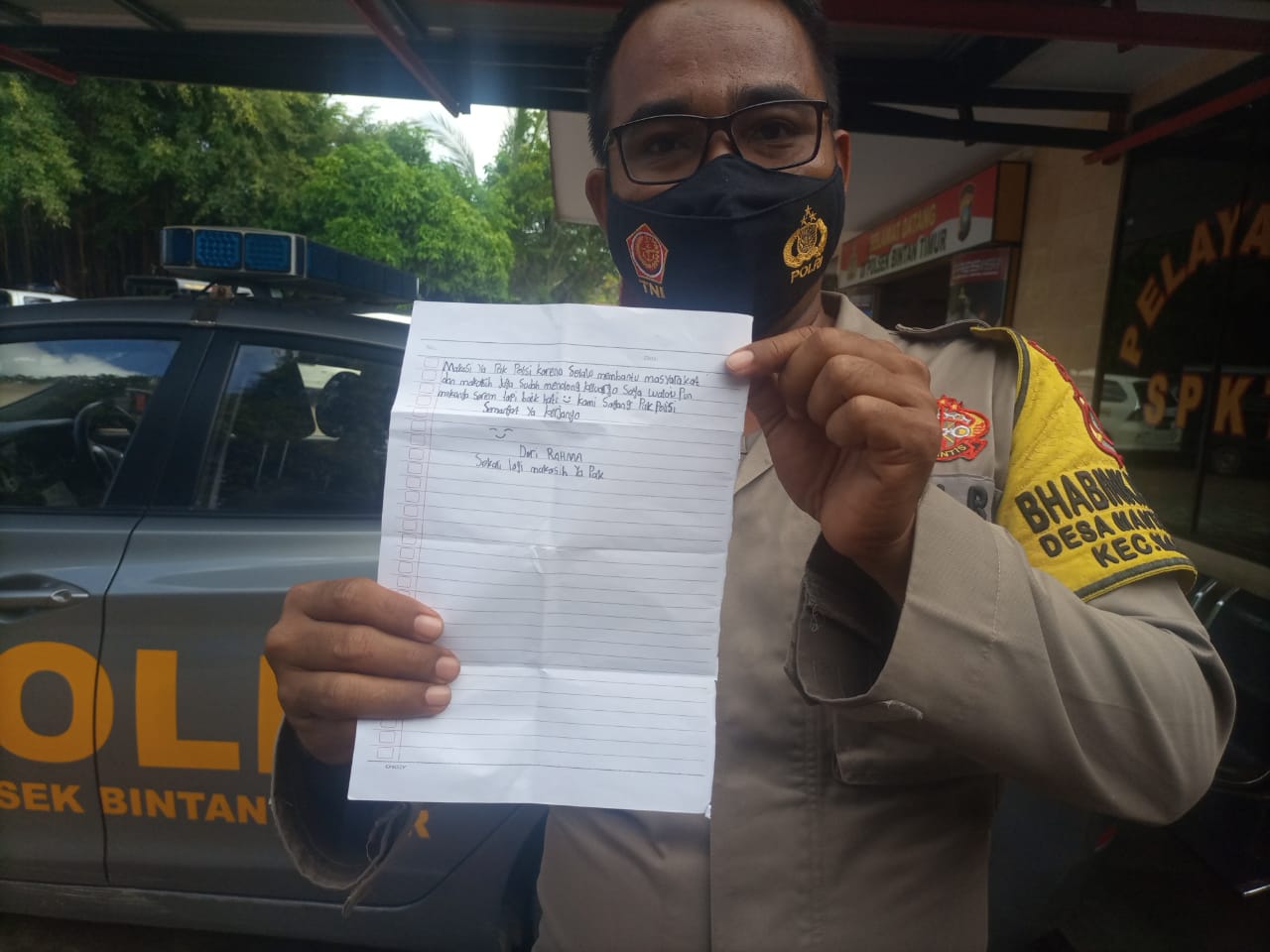 Rahma Surati Aparat Polsek Bintan Timur, Isinya Bikin Haru