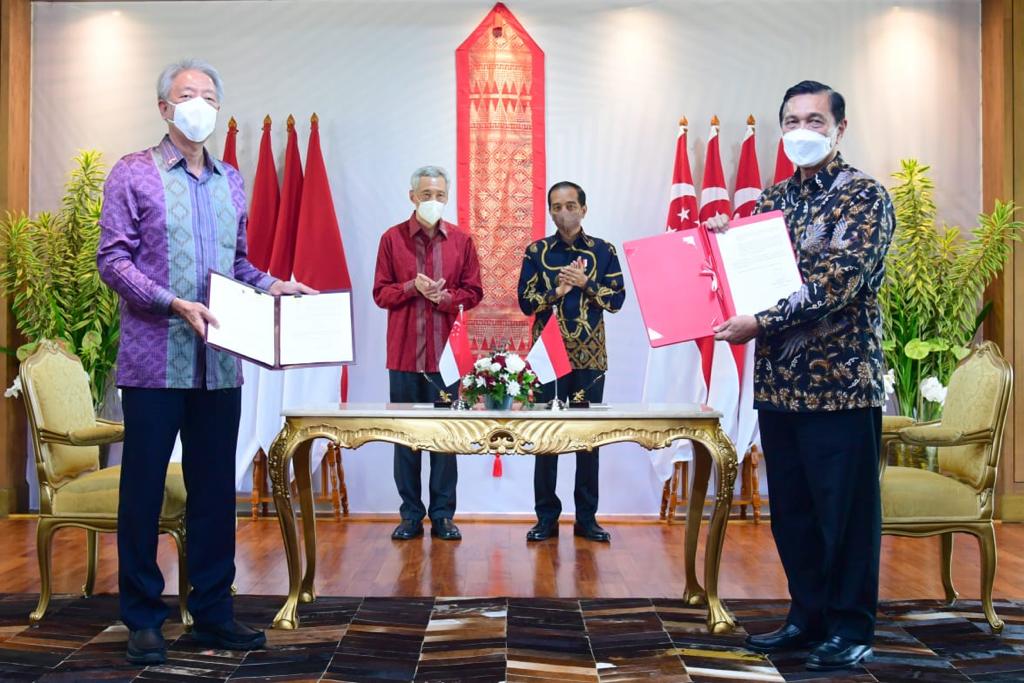 Presiden Jokowi dan PM Lee Saksikan Penandatanganan Empat Dokumen Kerja Sama