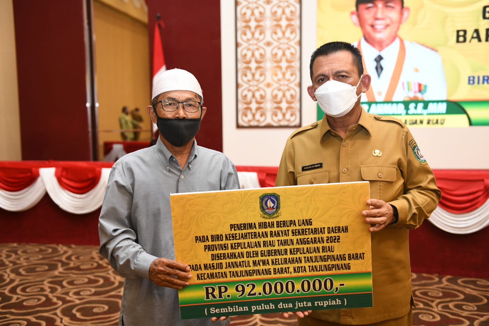 Pemprov Kepri Salurkan Dana Hibah Untuk Rumah Ibadah di Tanjungpinang