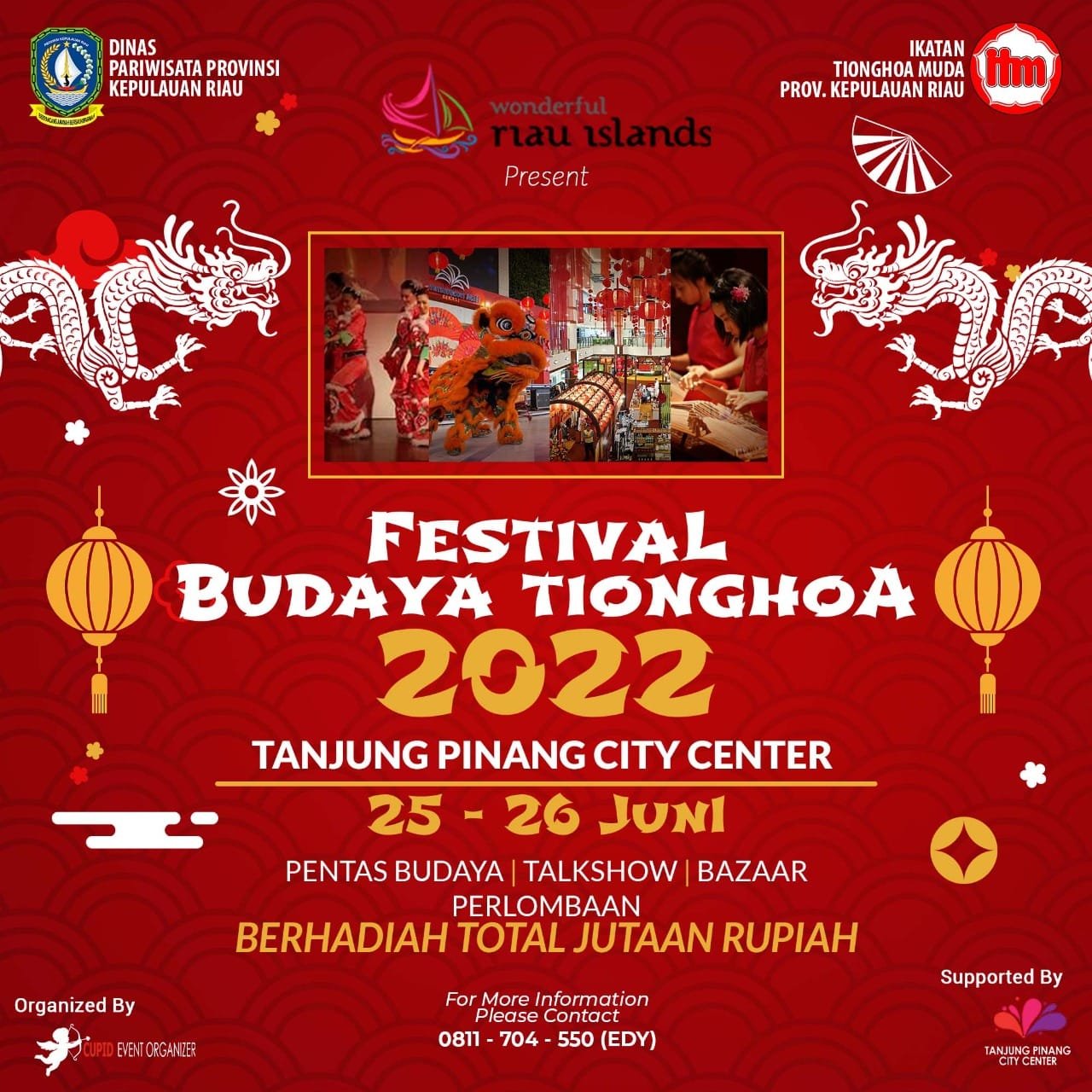 Kolaborasi Dispar Kepri dan ITM Gelar Festival Budaya Tionghoa di Tanjungpinang