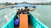 Kapolsek Bunguran Barat, Berikan Himbauan Kepada Nelayan Waspada Cuaca Buruk (Foto Bentan)