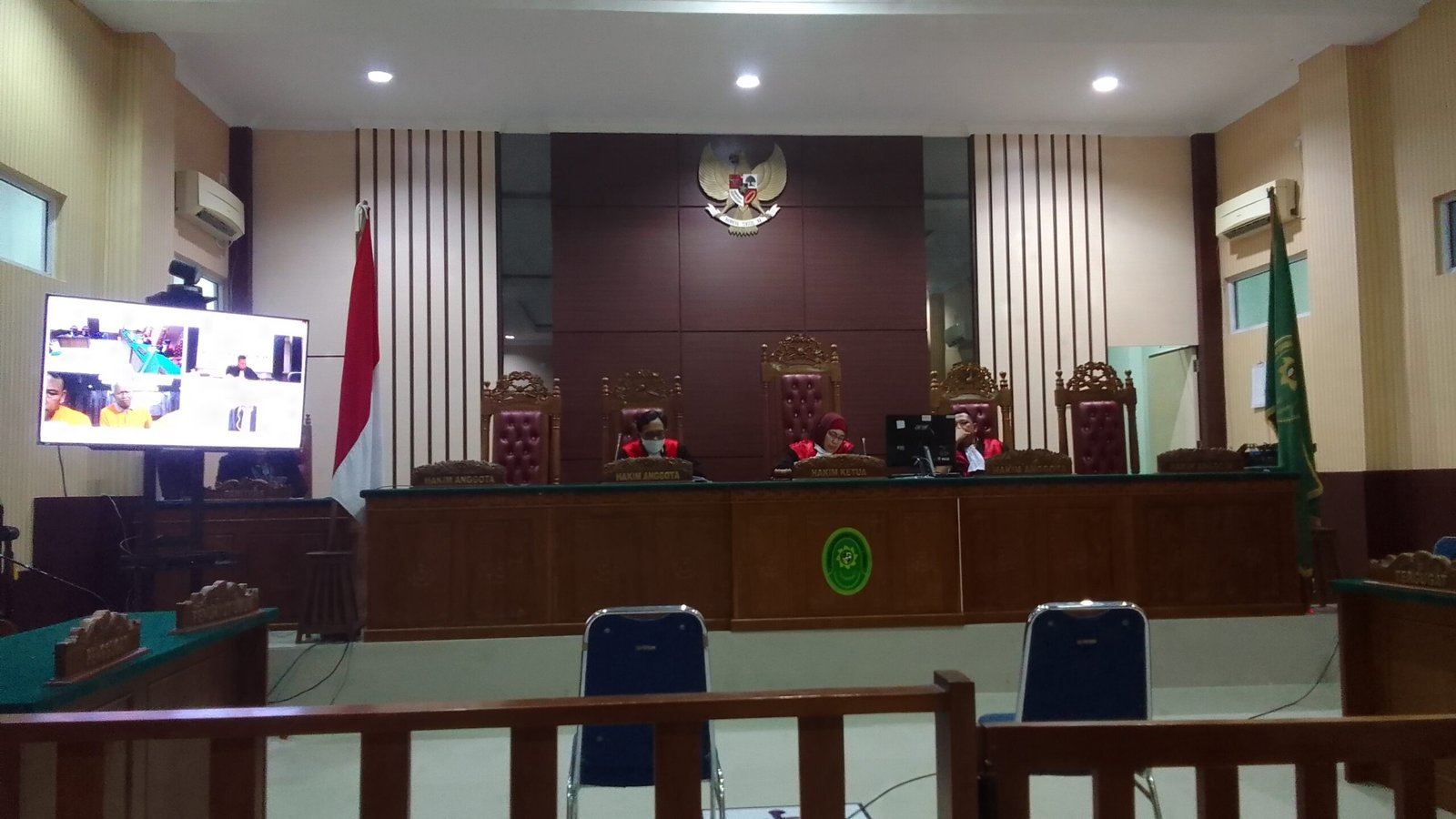 Sidang Pembacaan Tuntutan Kasus Dugaan Korupsi Lahan TPA Bintan di PN Tanjungpinang (Foto Bentan)