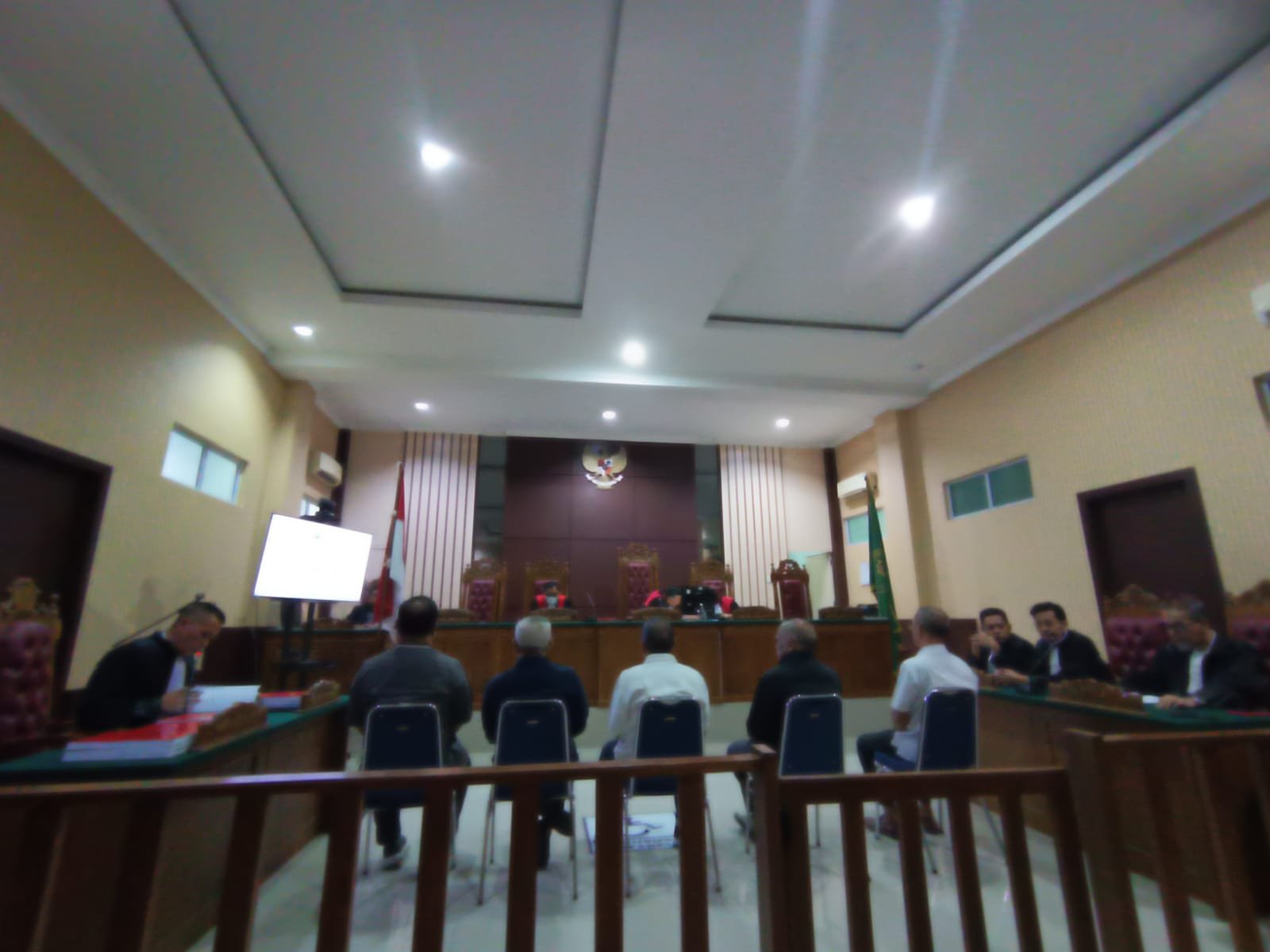 Sidang Pembacaan Tuntutan 5 Terdakwa Korupsi Tunjangan Rumdis DPRD Natuna di Pengadilan Negeri Tanjungpinang (Foto Bentan)