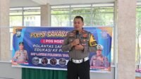 Kasat Lantas Polresta Tanjungpinang, Kompol Reza Anugerah, Berikan Edukasi Lalu Lintas di Pondok Pesantren Al. Kautsar Tanjungpinang.