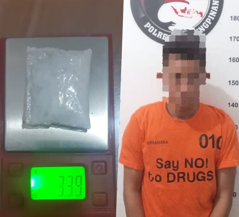 Pengedar Sabu Ditangkap Satnarkoba Polresta Tanjungpinang, Polisi Temukan 3,39 gram Sabu.