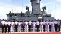 Jelang Latihan Bersama, TNI AL Sambut Kedatangan Kapal Perang Singapura di Batam.