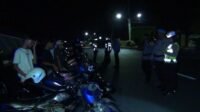 Puluhan Motor Knalpot Brong Terjaring Razia KRYD Polresta Tanjungpinang.