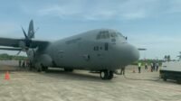 Pesawat C-130J Super Hercules A-1343 Mendarat Perdana di Bandara RHF Tanjungpinang.