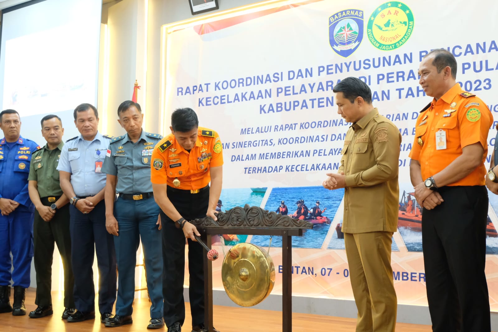 Wabup Bintan Osit Hadiri Rakor Penyusunan Rencana Kontingensi yang Digelar Basarnas Tanjungpinang.
