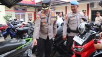 Propam Polresta Tanjungpinang Gelar Razia Knalpot Brong Untuk Personel Polri.