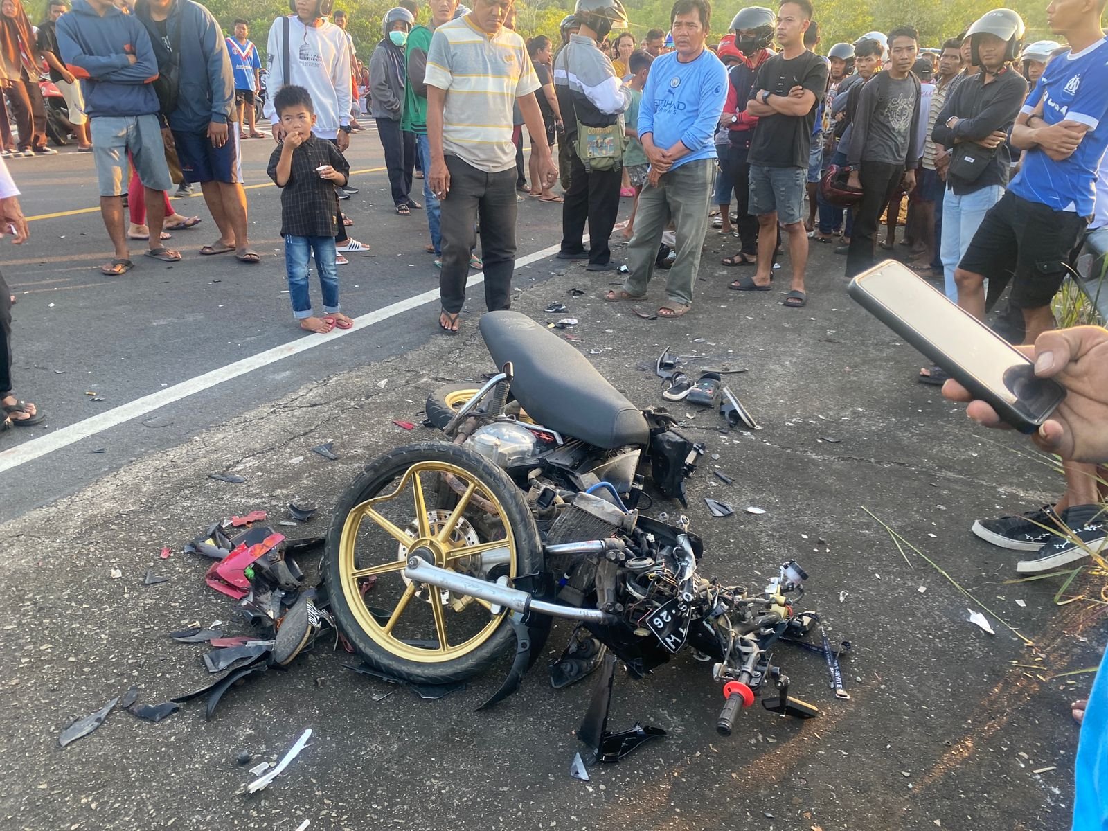 Dua Motor Tabrakan di Tanjungpinang, Satu Pengendara Meninggal Ditempat.