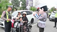 Satlantas Polresta Tanjungpinang Berikan Himbauan Keselamatan ke Pengendara.