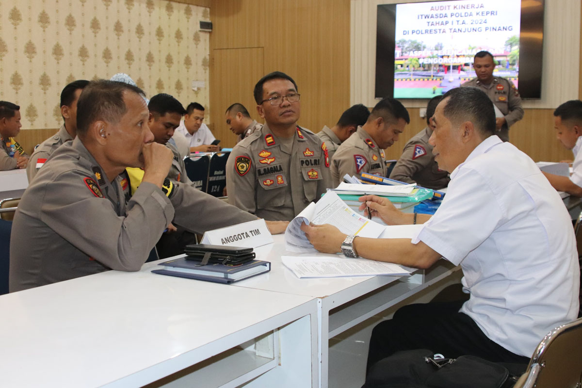 Tim Itwasda Polda Kepri Audit Kinerja Polresta Tanjungpinang..