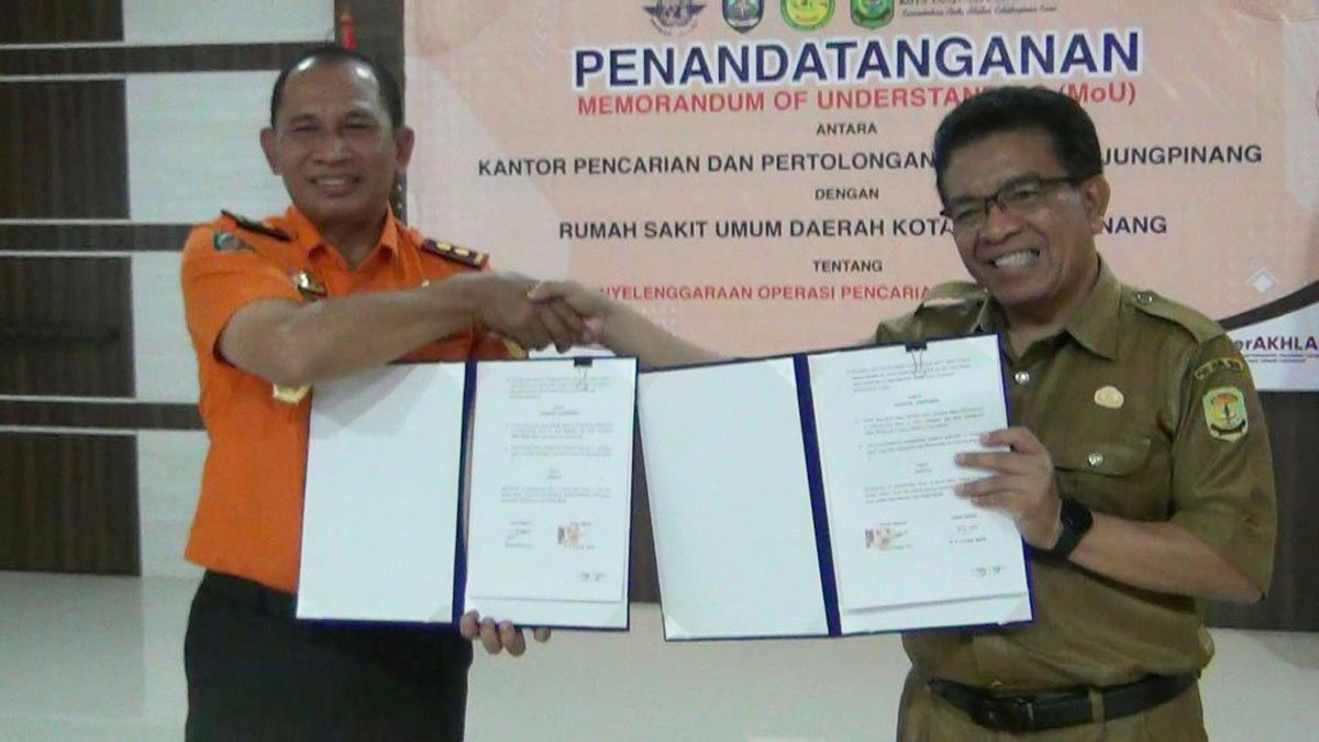 Menunjang Fungsi Pertolongan, SAR Tanjungpinang Teken MoU Bersama RSUD.