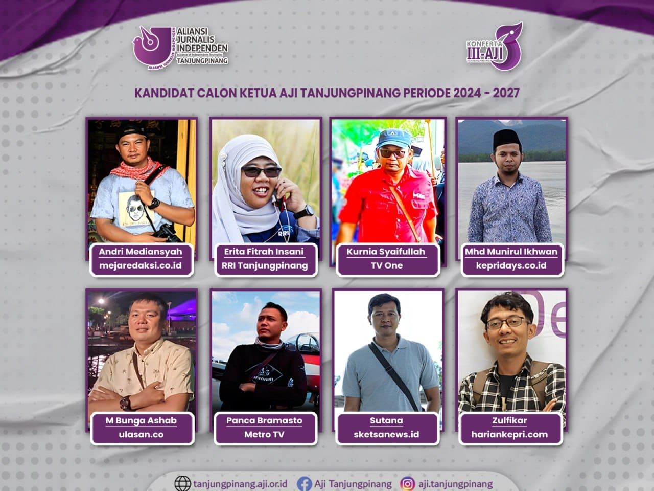Bursa Calon Ketua AJI Tanjungpinang, 8 Nama Mulai Mencuat Jelang Konferta.