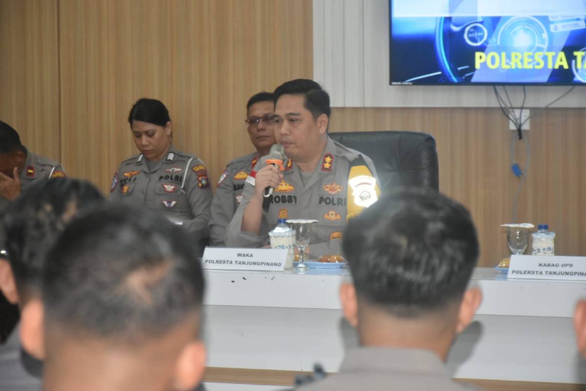 Satlantas Polresta Tanjungpinang Gelar Lat Pra Ops Zebra Seligi 2024.