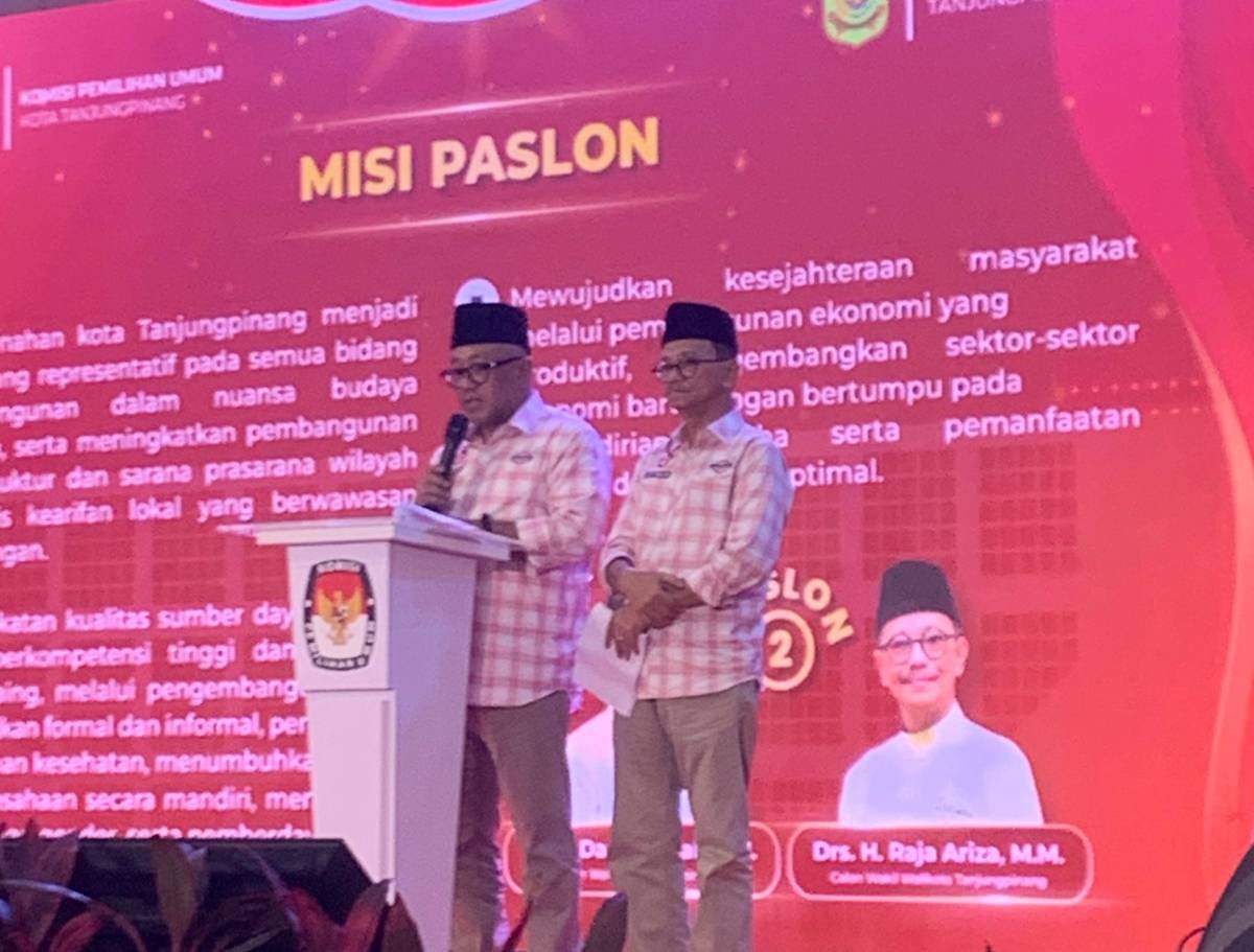 Visi-Misi Paslon Lis-Raja di Debat Perdana Pilkada Tanjungpinang.