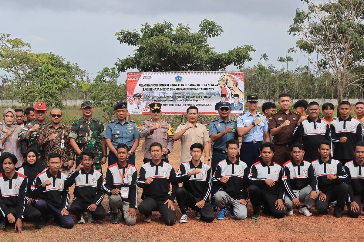 Remaja Masjid se-Bintan Dibekali Pelatihan Bela Negara.