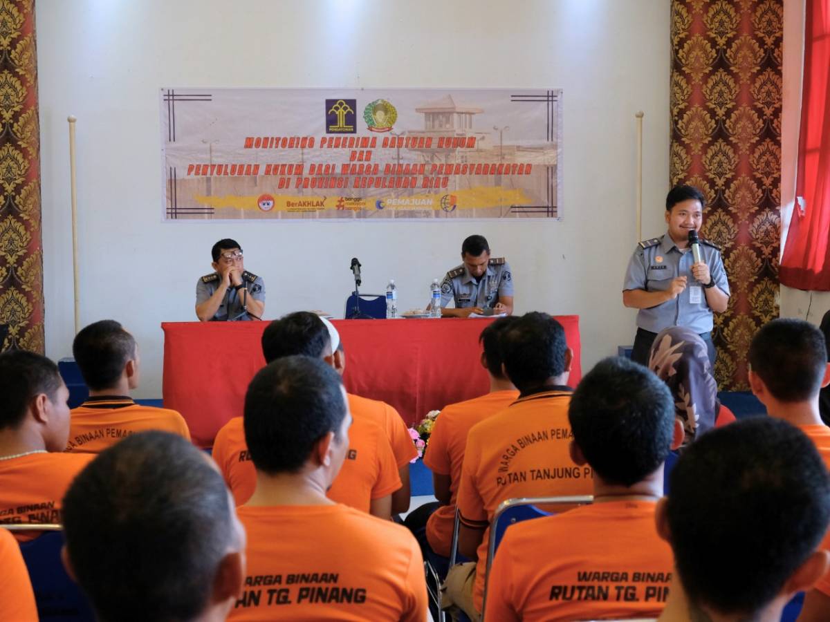 Kanwil Kemenkumham Kepri Berikan Penyuluhan dan Monitoring Bantuan Hukum di Rutan Tanjungpainang.