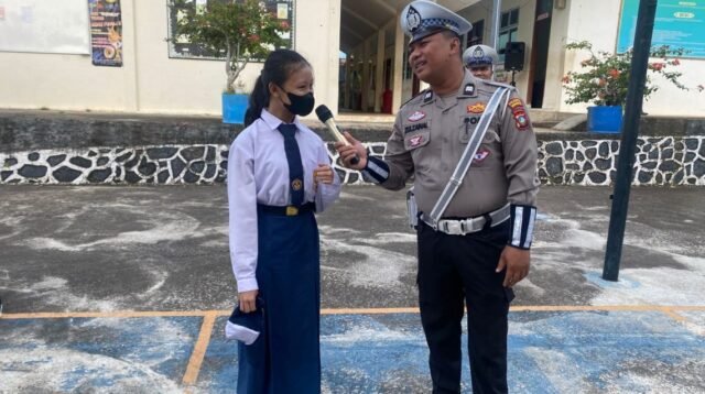 Police Go To School, Polantas Tanjungpinang Ajak Siswa Pahami Keselamatan Berlalu Lintas