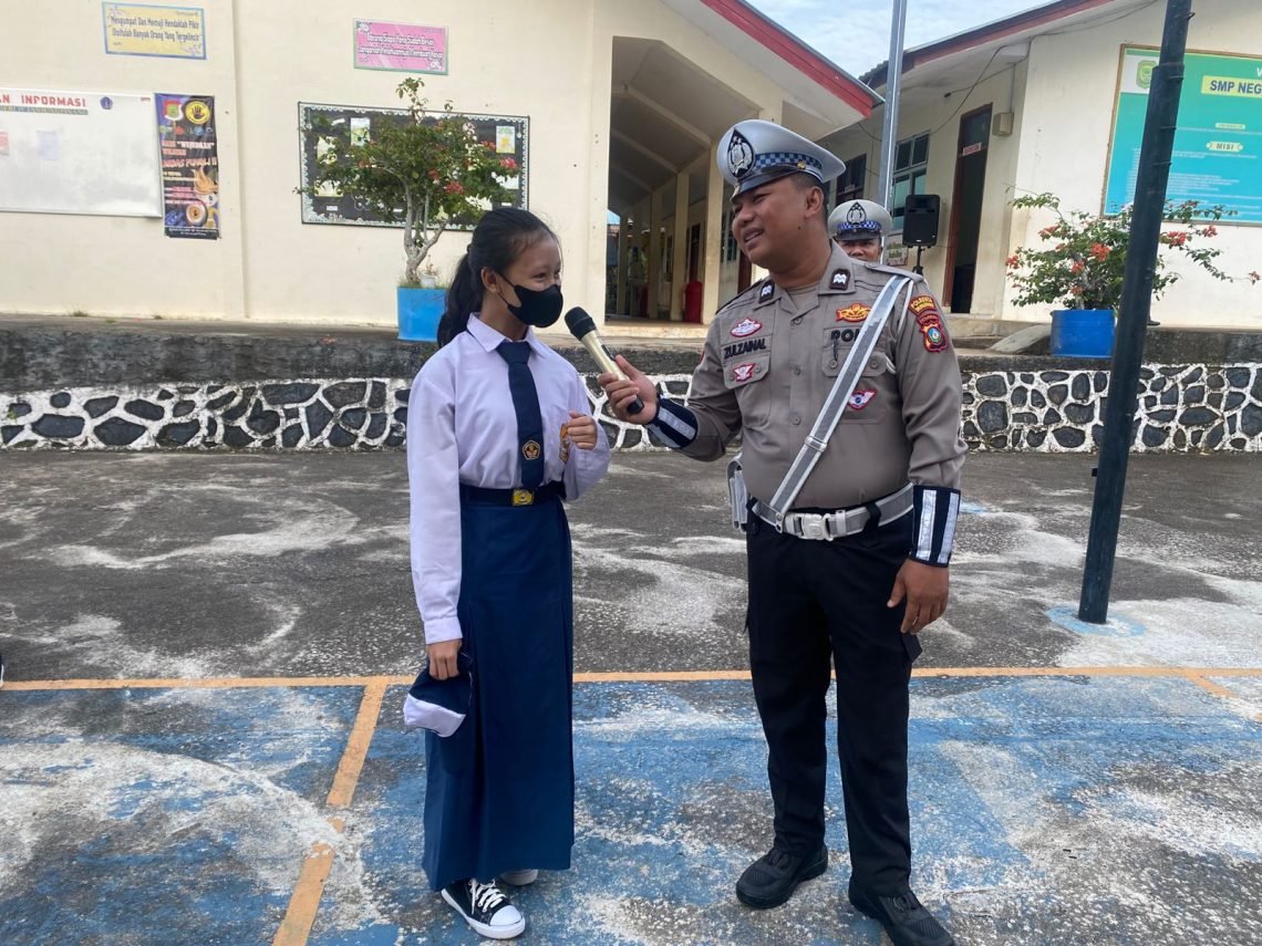 Police Go To School, Polantas Tanjungpinang Ajak Siswa Pahami Keselamatan Berlalu Lintas