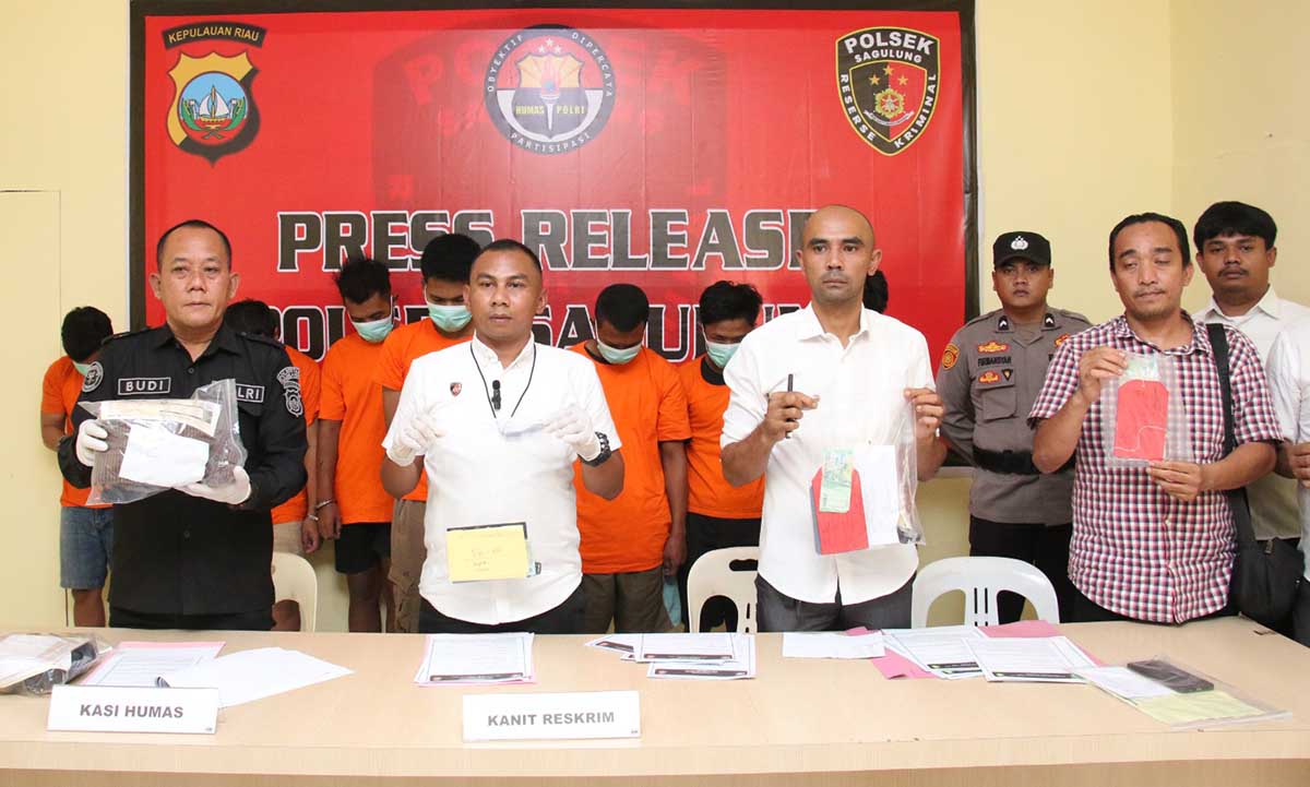 Polsek Sagulung Bongkar Jaringan Curanmor di Batam, Lima Pelaku Ditangkap