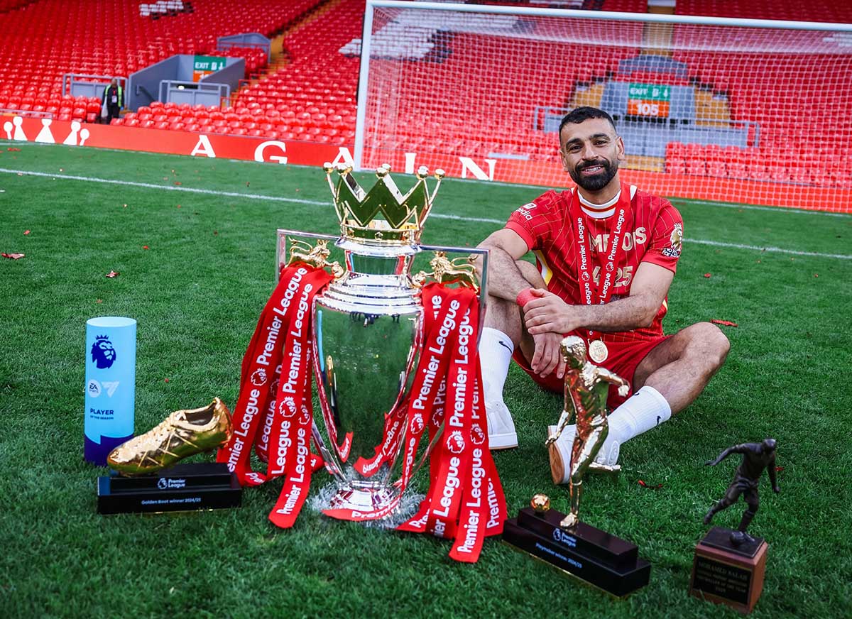 Mohamed Salah Raih Sepatu Emas Keempat, Samai Rekor Thierry Henry