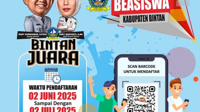 Beasiswa Pendidikan Tinggi Pemkab Bintan 2025–2026 Resmi Dibuka, Cek Syarat dan Jadwal Lengkapnya
