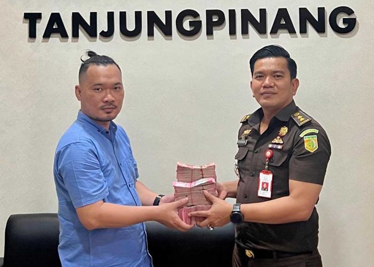 Terdakwa Korupsi Proyek Studio TVRI Kepri Setor Uang Pengganti Rp252 Juta ke Kas Negara