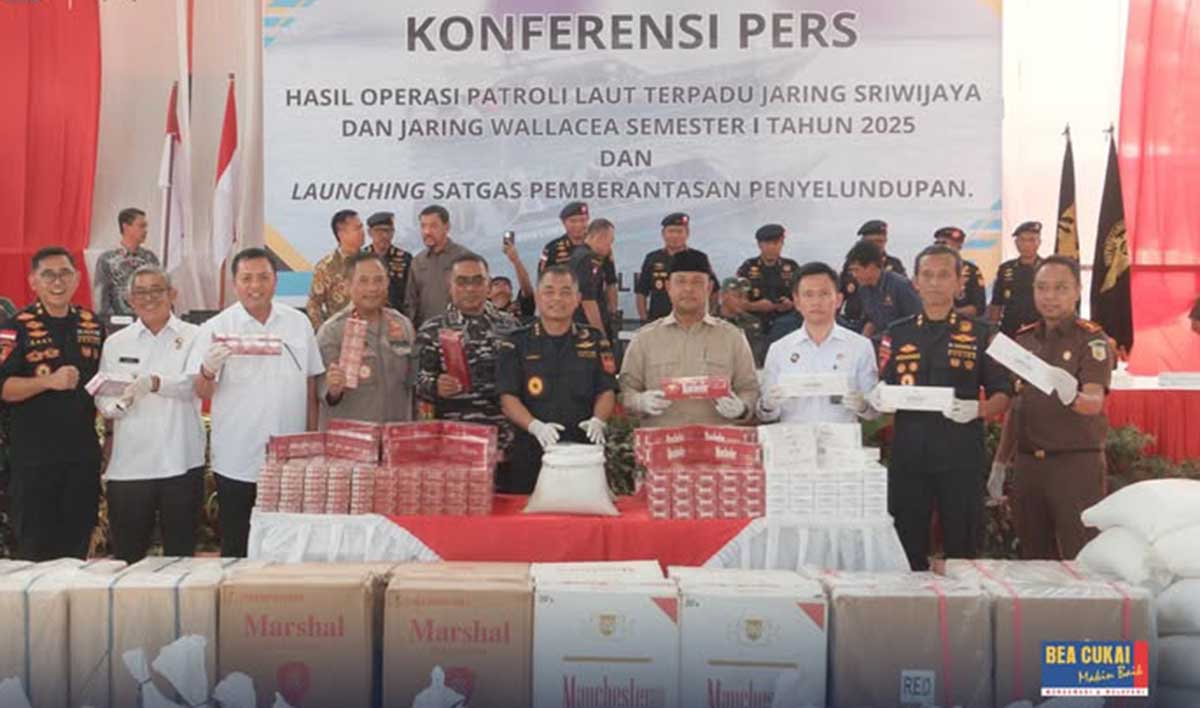Bea Cukai Gagalkan Penyelundupan Barang Ilegal Senilai Rp4,3 Triliun di Semester I 2025