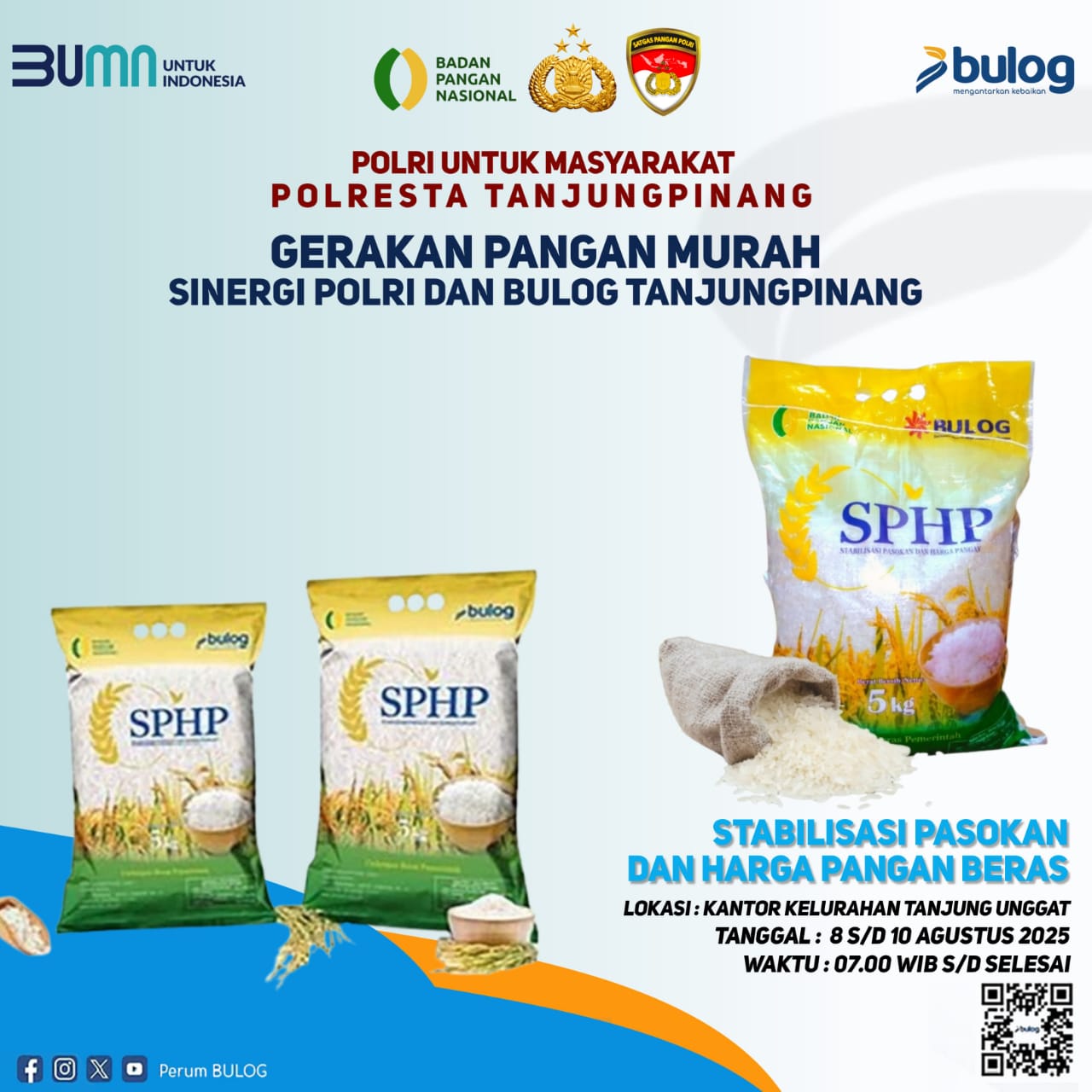 Tiga Hari Penuh Belanja Murah, Polresta Tanjungpinang Gandeng Bulog