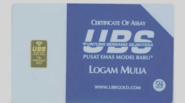 Emas UBS Melonjak, Ini Rincian Harga Terbaru di Pegadaian Batam