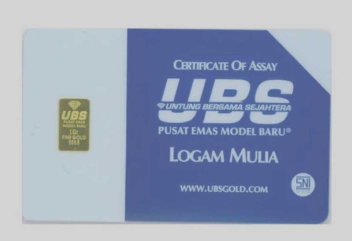 Emas UBS Melonjak, Ini Rincian Harga Terbaru di Pegadaian Batam