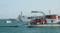 simulasi-plp-tanjunguban Simulasi PLP Tanjunguban, Tabrakan Kapal Picu Kebakaran dan Tumpahan HSD di Perairan Bintan