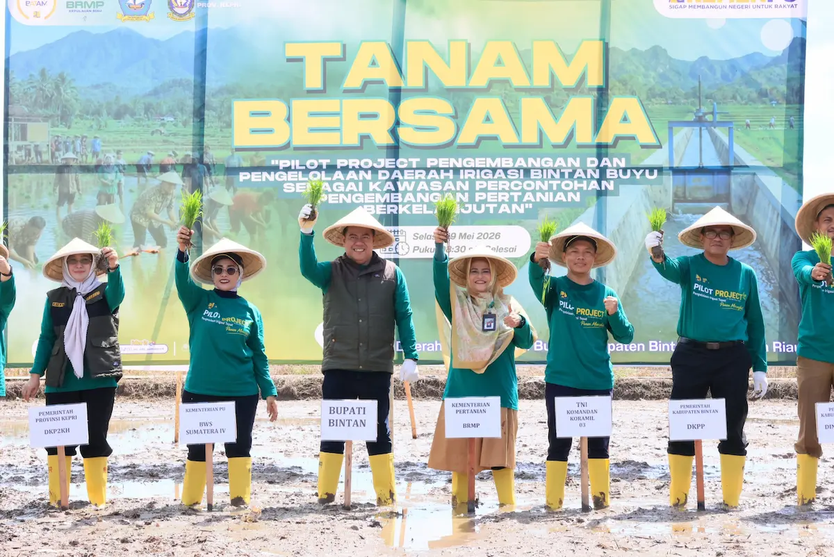 Bintan Kembangkan Irigasi Modern untuk Sawah, Generasi Muda Diajak Terjun ke Pertanian