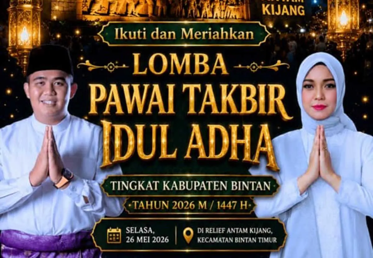 Pawai Takbir Iduladha Bintan 2026 Dipusatkan di Kijang, Pemkab Ajak Warga Ramaikan dengan Tertib