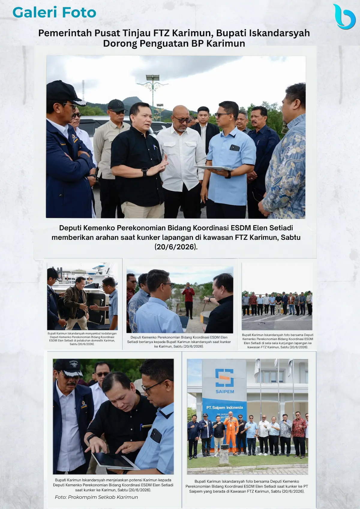 Pemerintah Pusat Tinjau FTZ Karimun, Bupati Iskandarsyah Dorong Penguatan BP Karimun