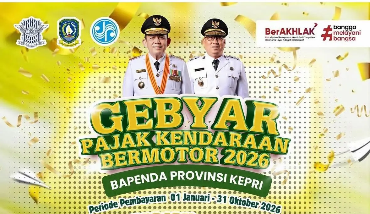 Bapenda Kepri Gelar Gebyar Pajak Kendaraan 2026, Hadiah 12 Motor dan Logam Mulia