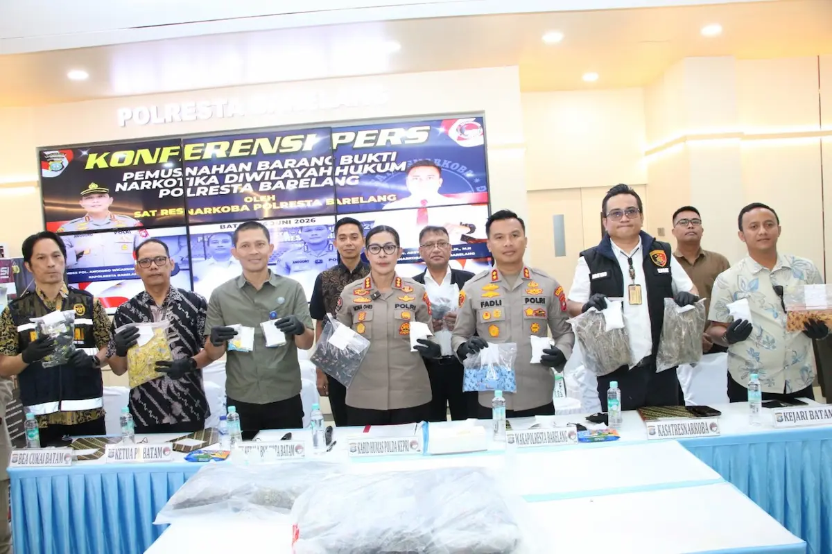 Polresta Barelang Gagalkan Pengiriman 1 Kg Sabu ke Kendari, Disamarkan dalam Perlengkapan Bayi