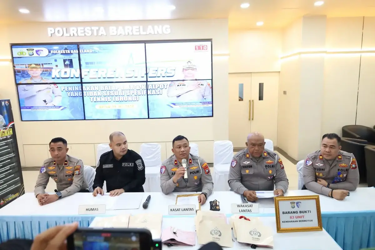 Operasi Knalpot Brong di Batam, 83 Motor Diamankan Polresta Barelang