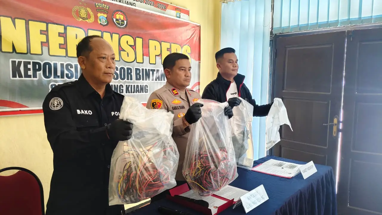 Pria di Bintan Ditangkap Saat Diduga Curi Kabel Tembaga di Gedung Kopdes Merah Putih