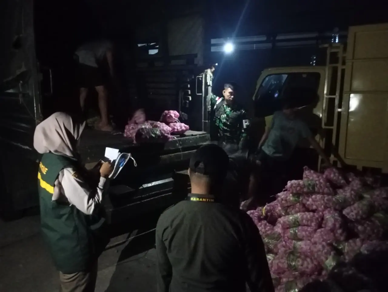 Bawang hingga Buah Impor Tanpa Dokumen Diamankan di Pelabuhan Natuna