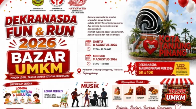 Ribuan Pelari Bakal Ramaikan Dekranasda Tanjungpinang Run 2026, Ada Lomba Seni hingga UMKM