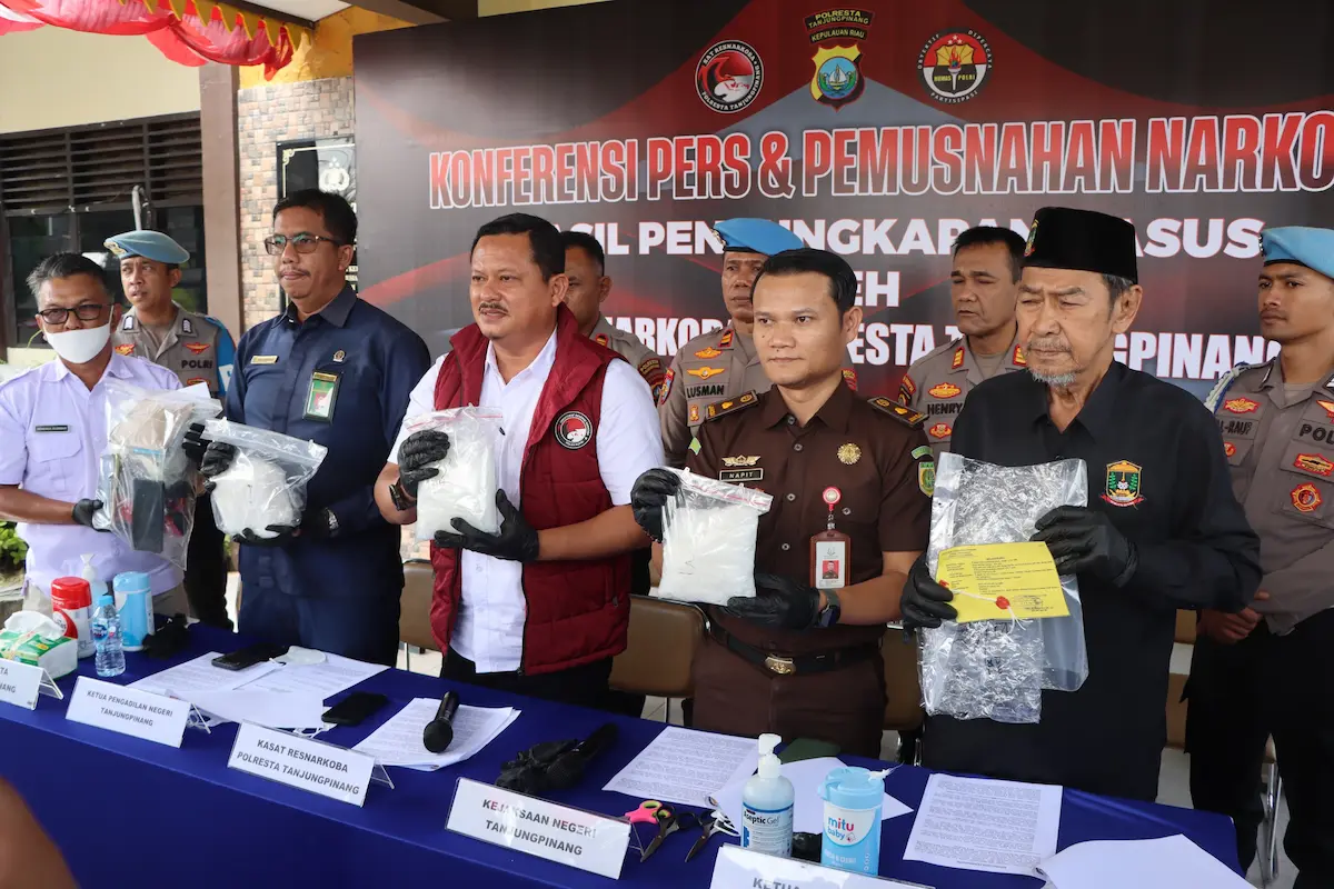 Polisi Bongkar Penyelundupan 2,9 Kg Sabu dari Malaysia di Tanjungpinang, Dua Pelaku Masih Diburu
