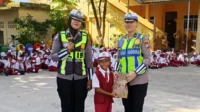 Police Go To School Hadir di SDN 006 Tanjungpinang, Siswa Diajarkan Keselamatan Berkendara