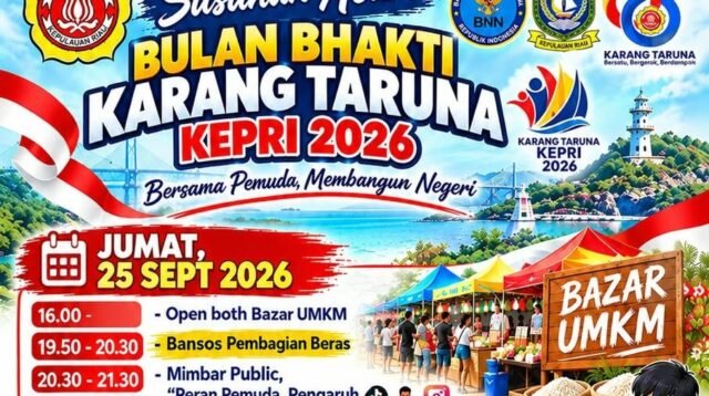 Semangat Gotong Royong, Karang Taruna Kepri Ajak Warga Peduli Sosial Lewat Donasi Beras